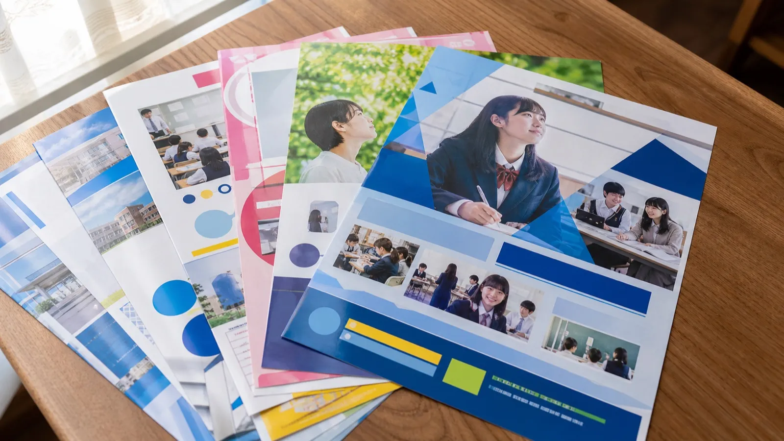 学習塾の広告集客に使われるチラシの束