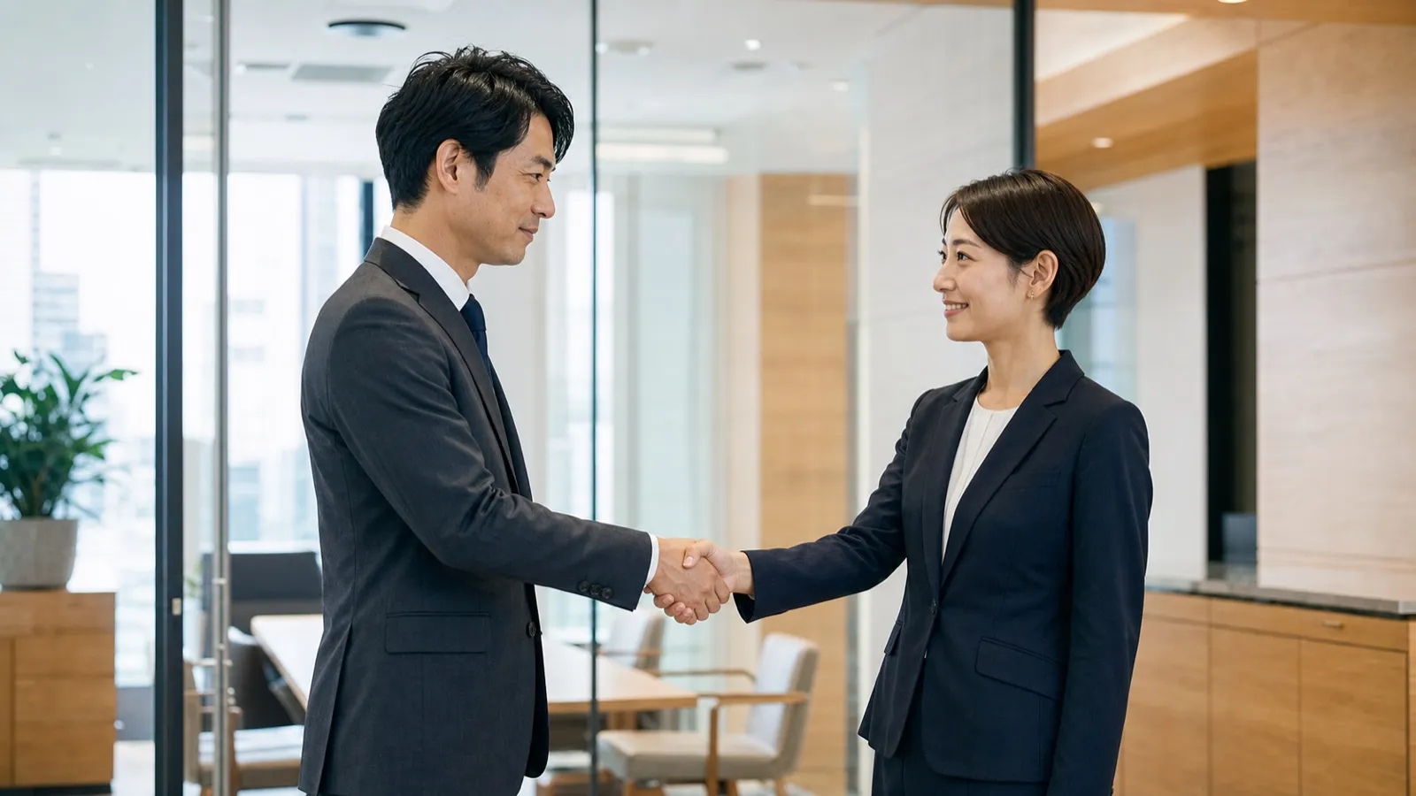 事業をM&Aで引き継ぐ握手